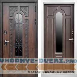 Дверь Termo Door Лацио Дуб темный с белой коробкой - Венге